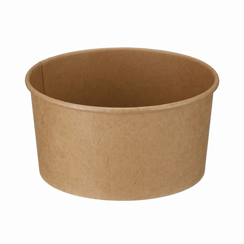 1000ml Large Round Brown Kraft Deli Bowl