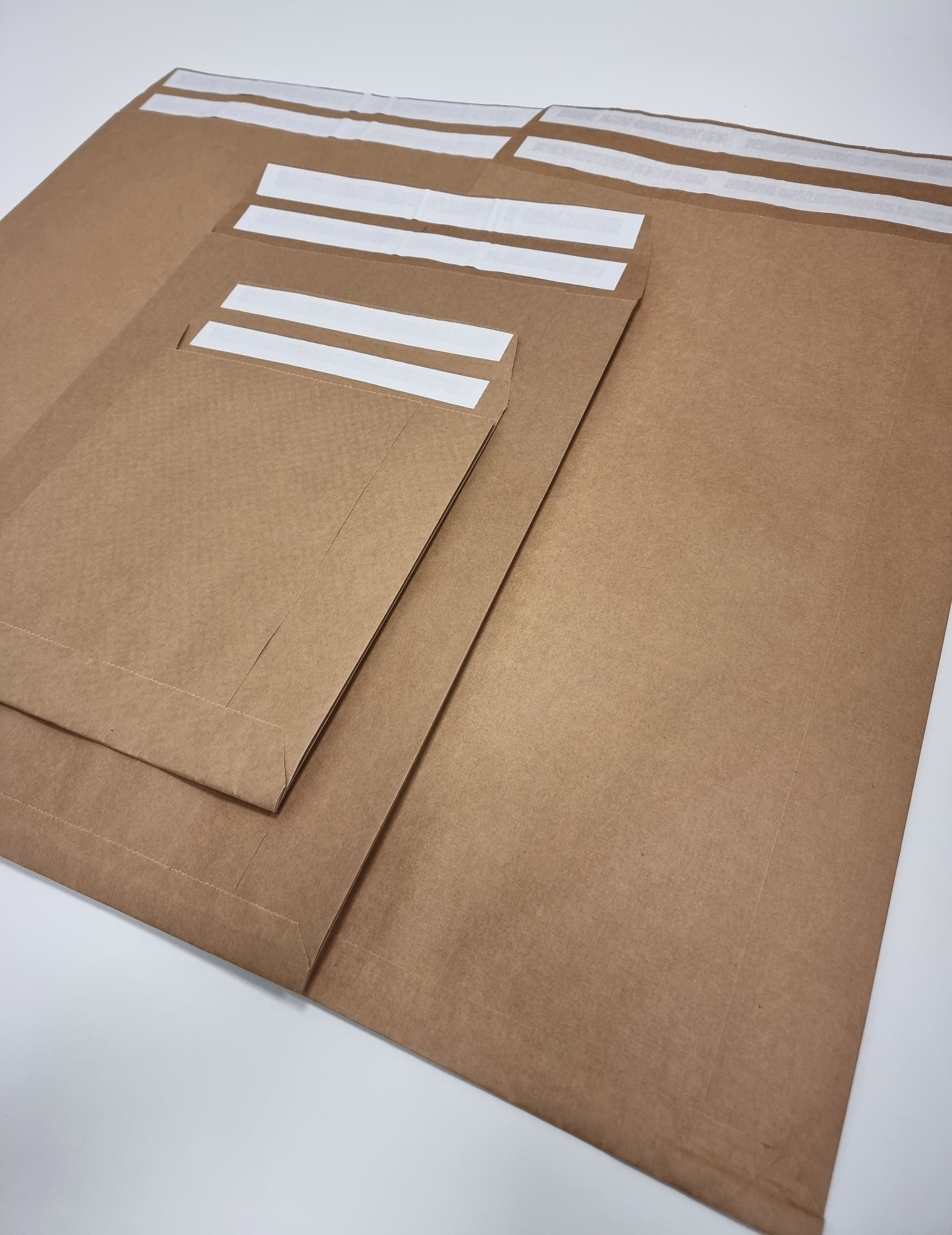 Returnable Paper Mailing bag - 2 peel strips 250 x 50 x 325mm + 80mm Lip | Pack of 50