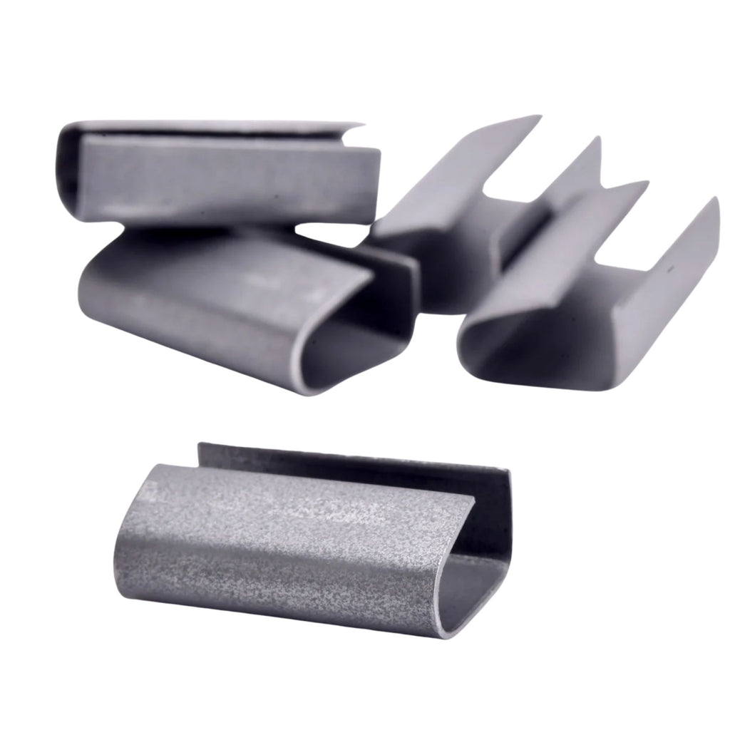 Steel Semi Open Seal 12mm Width 0.5mm Thickness 25mm Length For Plastic Strapping 2000 Per Box