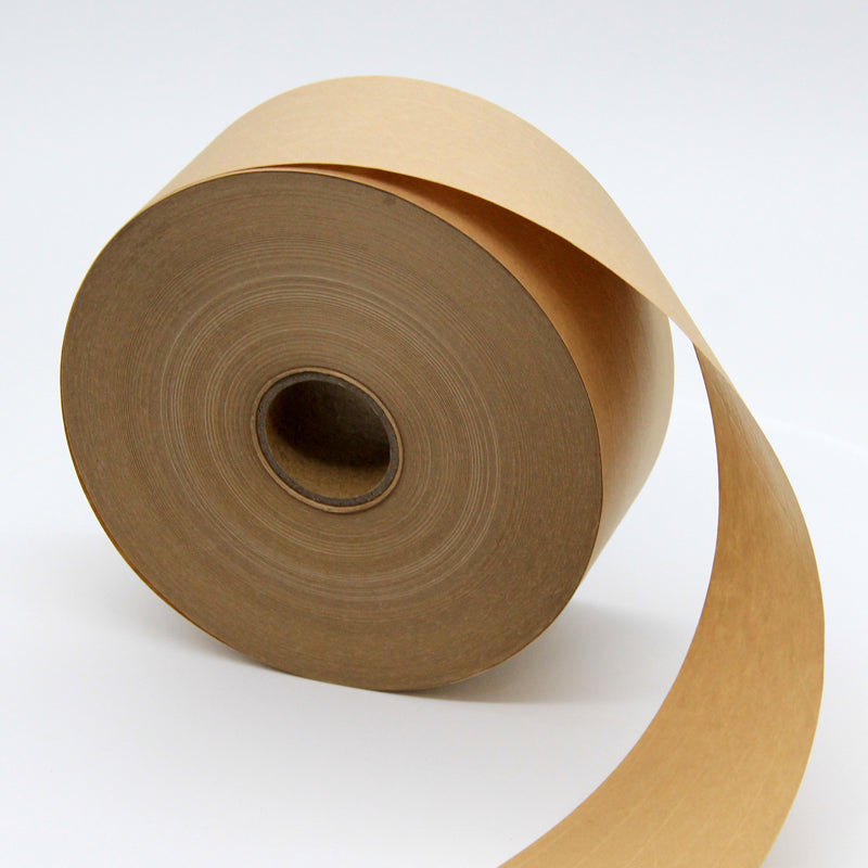 Reinforced Water Activated Tape 70mm×305m coreless, 38mm coreless, Recycled Paper
