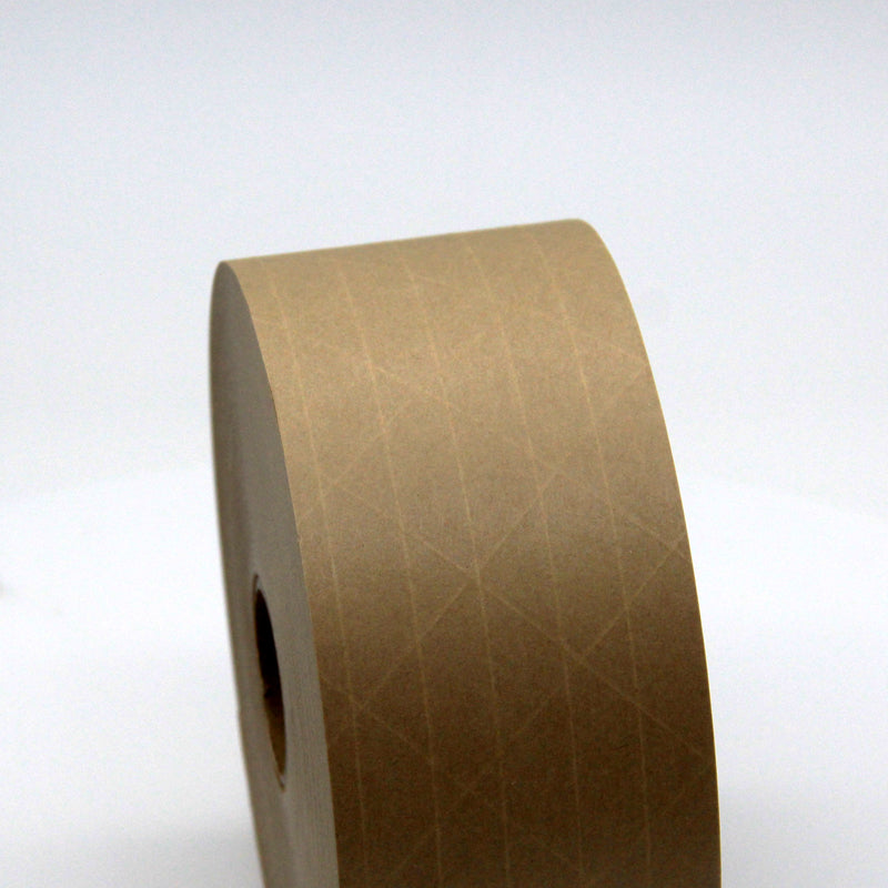 Reinforced Water Activated Tape 70mm×305m coreless, 38mm coreless, Recycled Paper