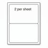 A4 Laser Labels 2-Up Plain White (100 Sheets per Pack)