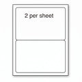 A4 Laser Labels 2-Up Plain White (100 Sheets per Pack)