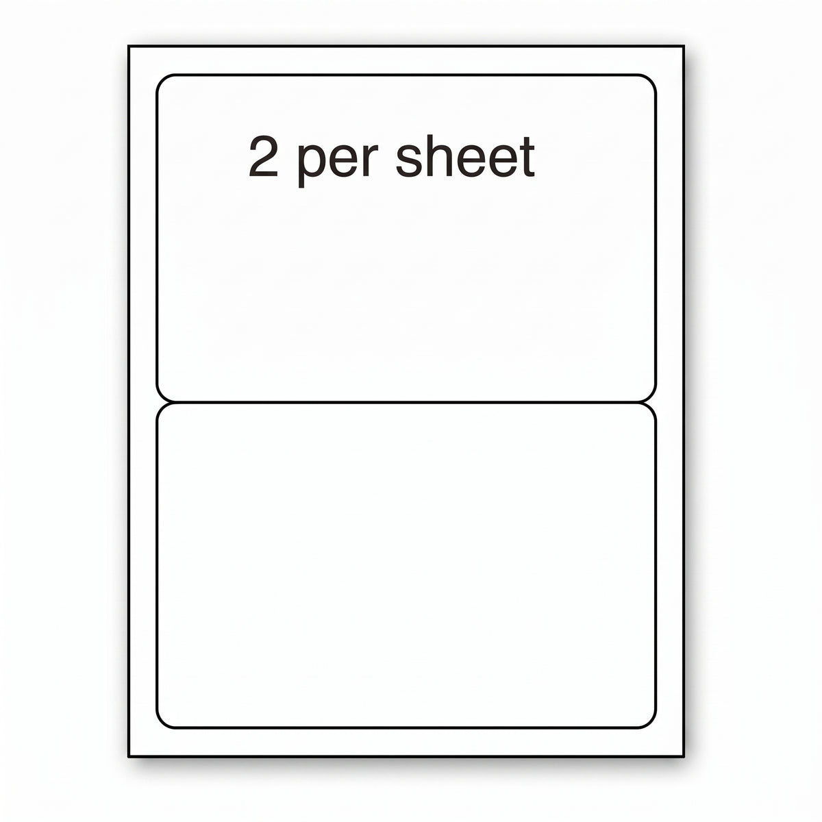 A4 Laser Labels 2-Up Plain White (100 Sheets per Pack)