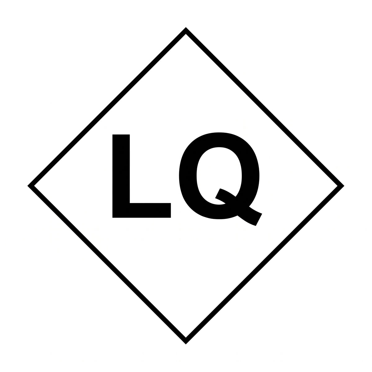Limited Quantity (LQ) Hazard Warning Labels 100 x 100mm