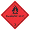 Flammable Liquid Hazard Warning Labels 100 x 100mm