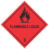 Highly Flammable Hazard Warning Labels 100 x 100mm