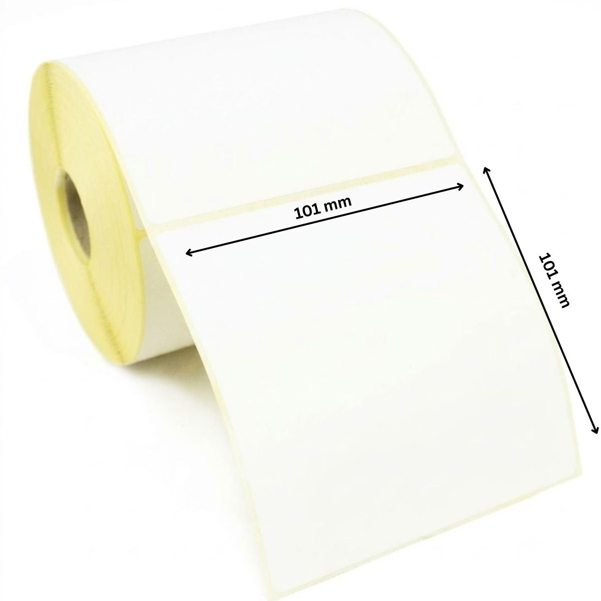 Direct Thermal Label 101x101mm White 25mm core 500 on a roll