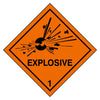 Class 1 Explosive Hazard Warning Labels 100 x 100mm