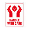"HANDLE WITH CARE" Parcel Warning Labels 108 x 79mm (Roll of 500)