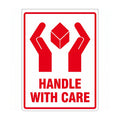 "HANDLE WITH CARE" Parcel Warning Labels 108 x 79mm (Roll of 500)