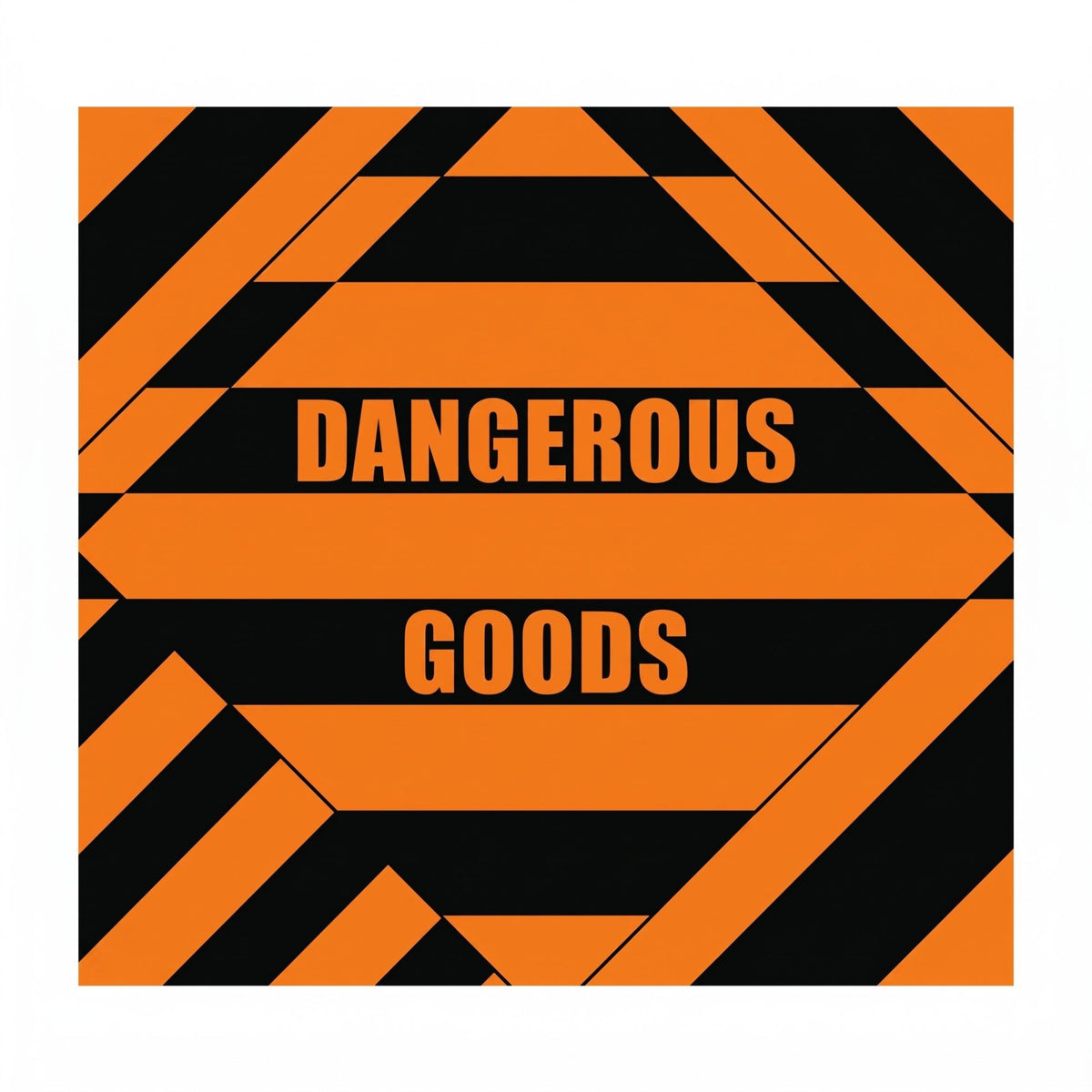 Dangerous Goods Hazard Warning Labels 100 x 100mm – Orange