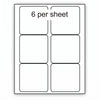 A4 Laser Labels 6-Up Plain White (100 Sheets per Pack)