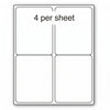 A4 Laser Labels 4-Up Plain White (100 Sheets per Pack)