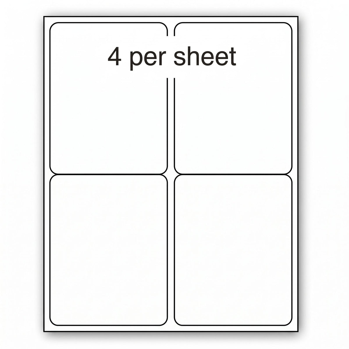 A4 Laser Labels 4-Up Plain White (100 Sheets per Pack)