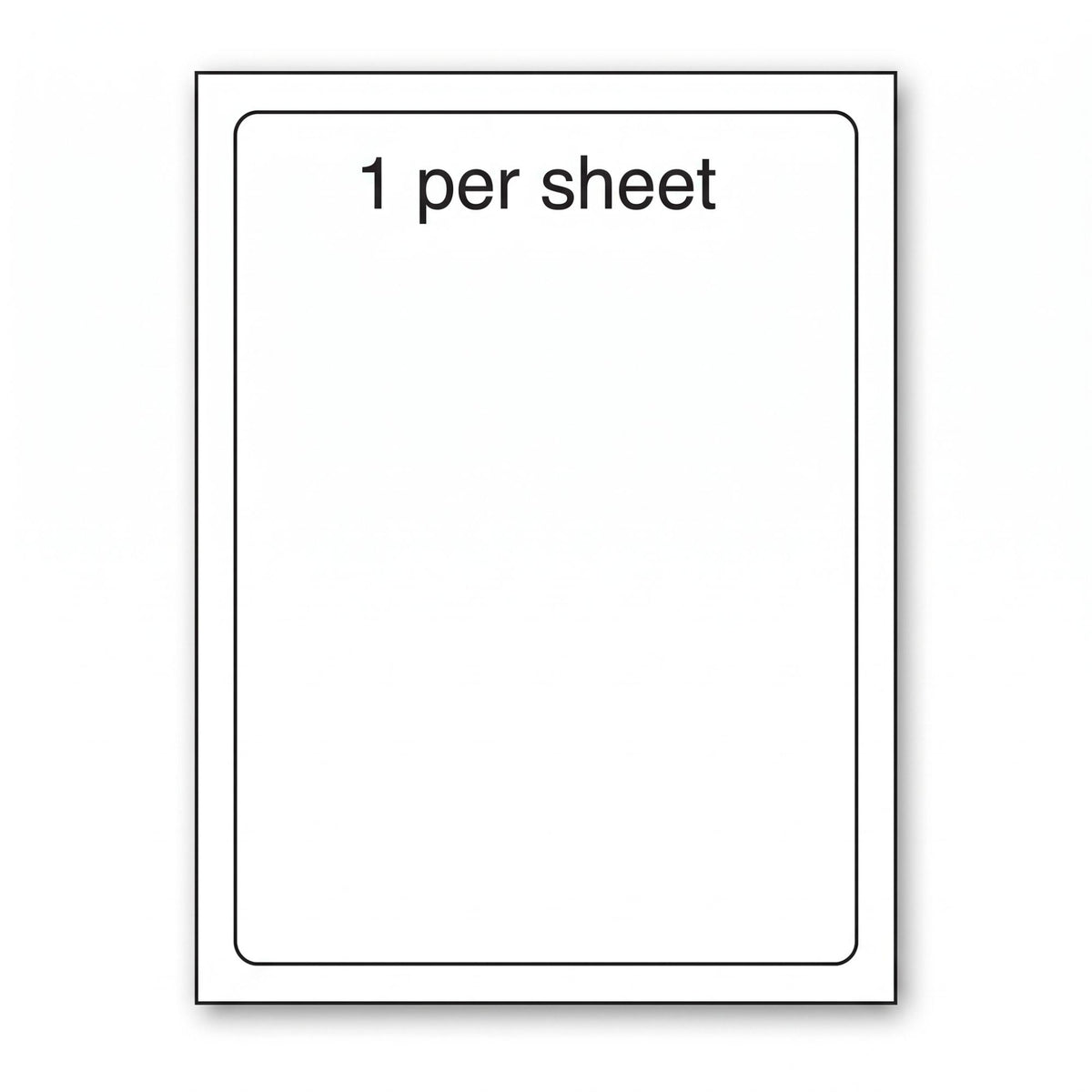 A4 Laser Labels 1-Up Plain White (100 Sheets per Pack)