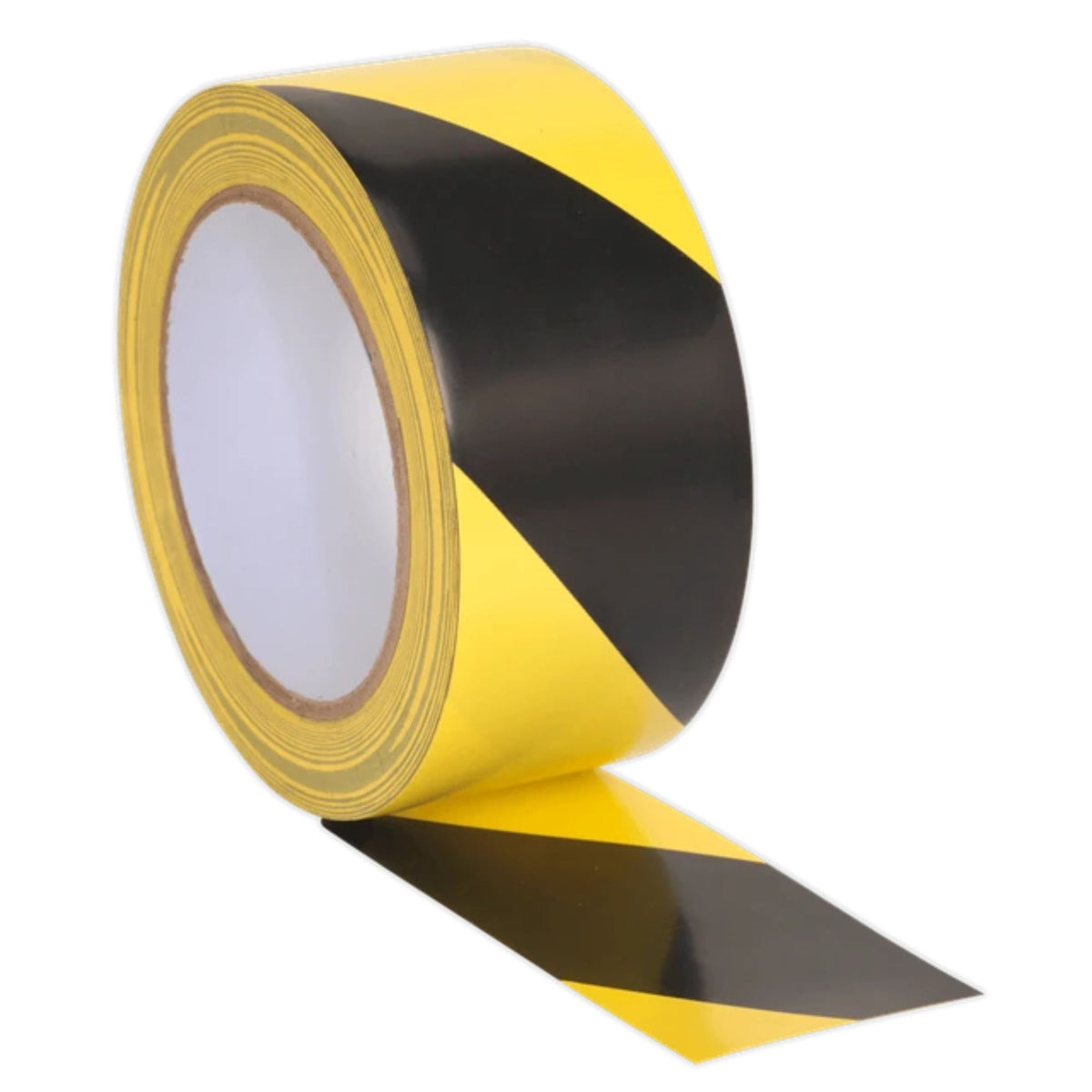 PVC Lane Marking Tape 100mm x 33m – Solvent Adhesive – Yellow/Black Hazard