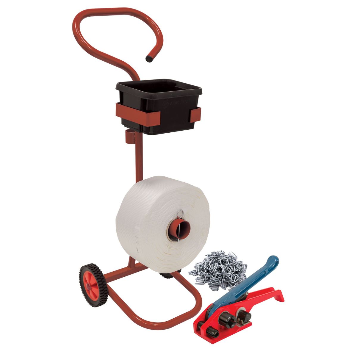 Pacplus Safeguard WPSK19 19mm Heavy-Duty Woven PP Strapping Kit with Trolley & Buckles