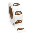 Day Dot Labels Thursday  Brown   25mm 1000/roll