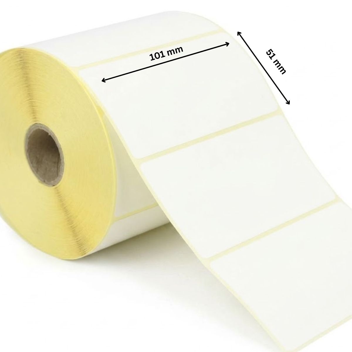 Direct Thermal Label 101x51mm White 25mm core 1000 on a roll