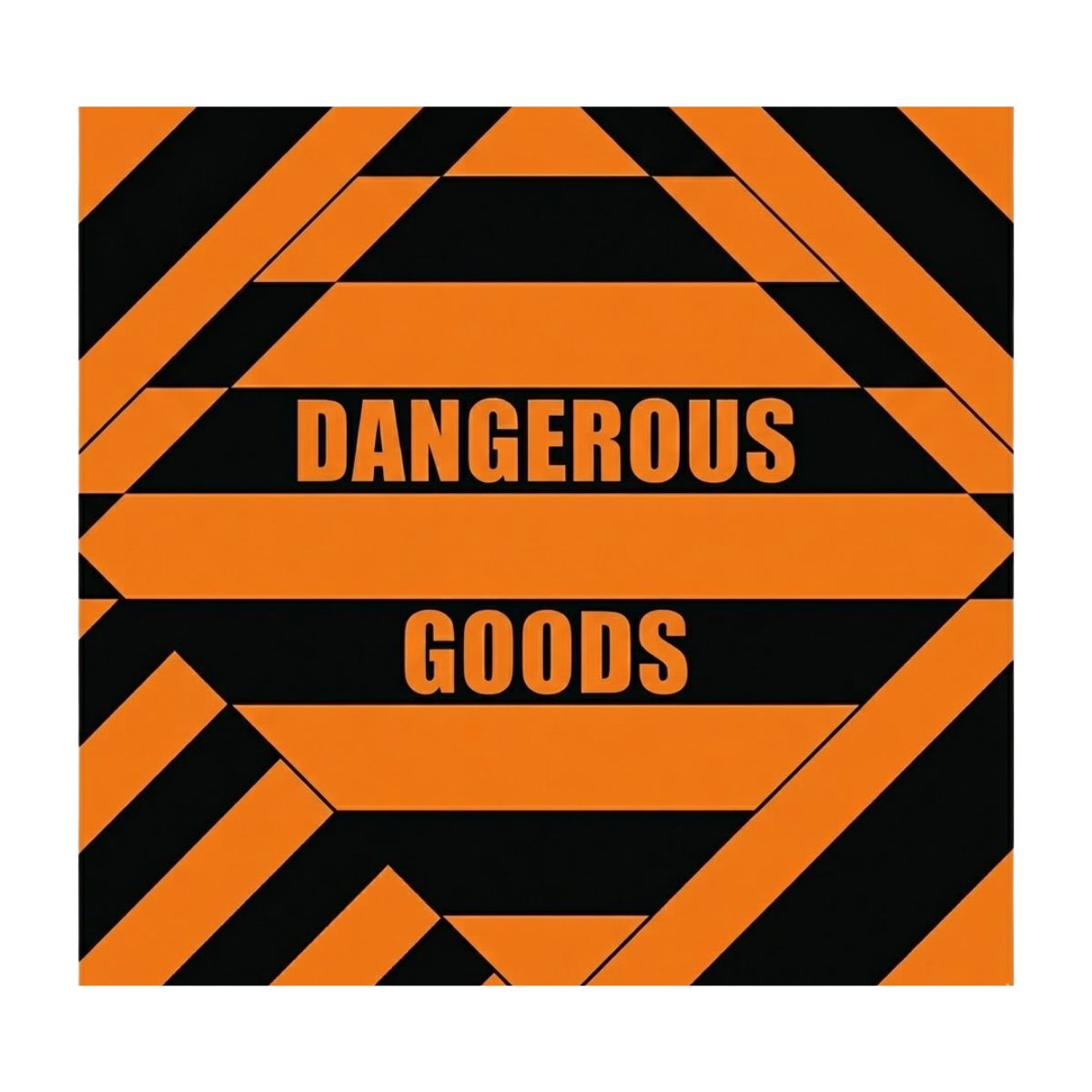 Hazard Warning Label Dangerous Goods Orange 100 x 100