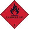 Hazard Warning Label Flammable Gas 2 Red 100 x 100