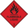 Hazard Warning Label Flammable Liquid 3 Red 100 x 100