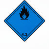 Hazard Warning Label Dangerous When Wet (no text) 4 Blue 100 x 100