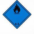 Hazard Warning Label Dangerous When Wet (no text) 4 Blue 100 x 100