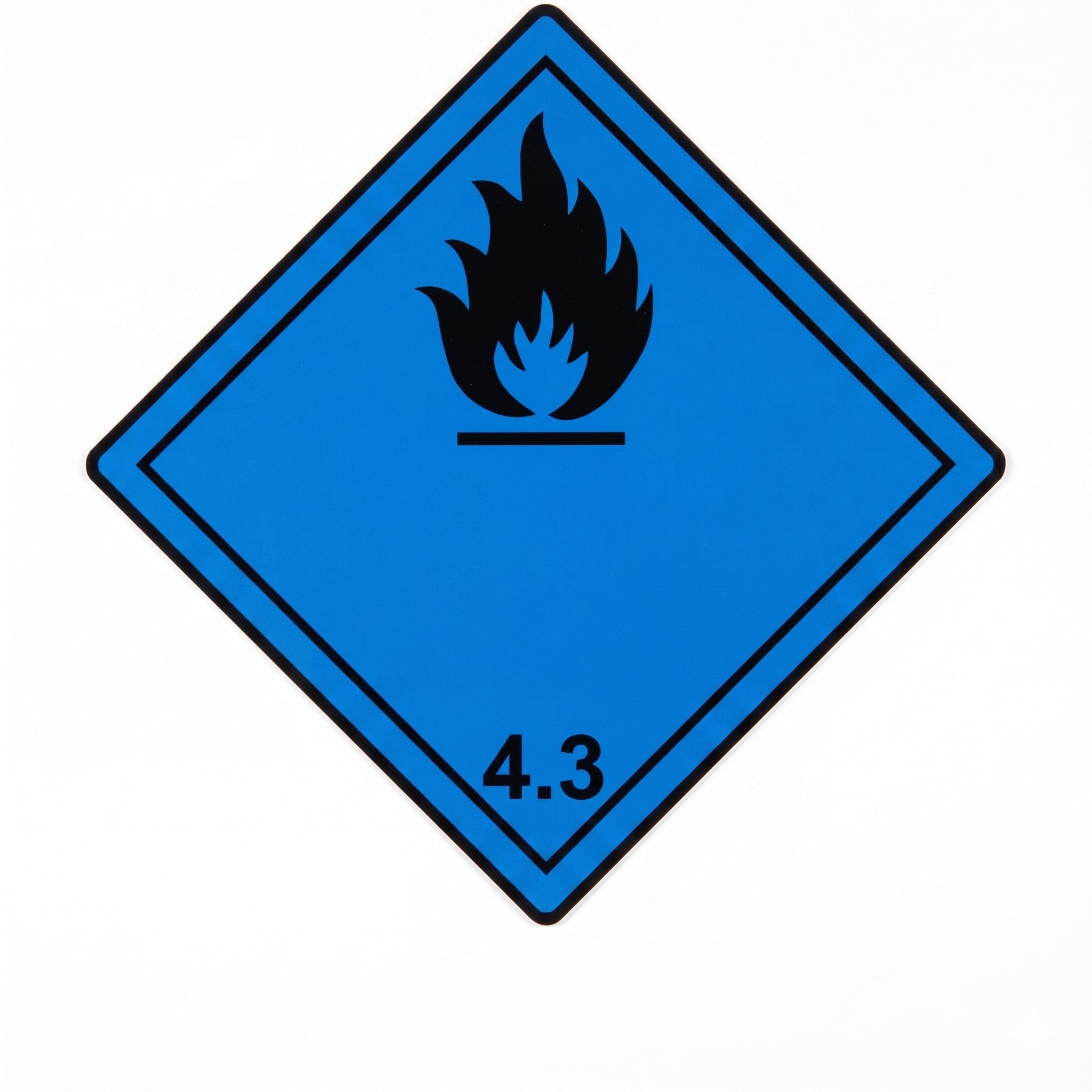 Hazard Warning Label Dangerous When Wet (no text) 4 Blue 100 x 100