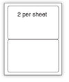 A4 Laser Label 2Up White 100/pack 5/box