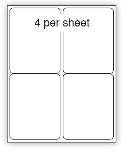A4 Laser Label 4Up  White 100/pack 5/box