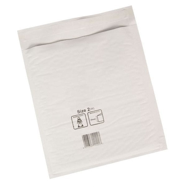 Jiffy Mailmiser Bags 230 x 320mm (size 4) 50mm Flap size 32 Film Thickness White 50 per Box