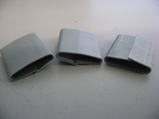 Steel Lap Over Seal 13mm Width 0.7mm Thickness 25mm Length For Steel Strapping 2000 Per Box Safeguar