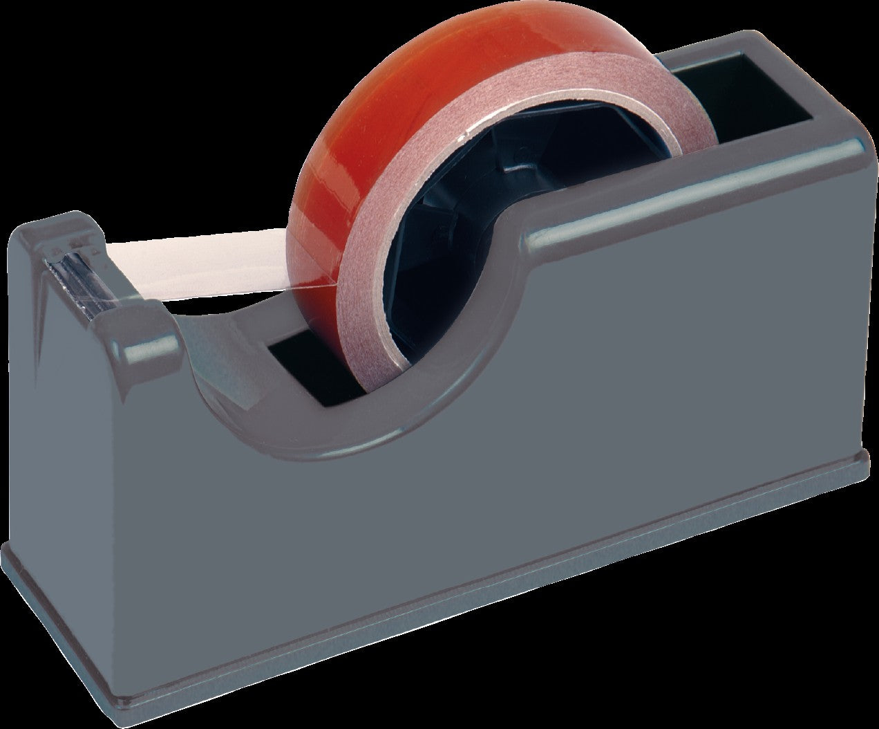 Kinetix Tape Dispenser desk top for 25mm wide 25 or 75mm core tape dark grey