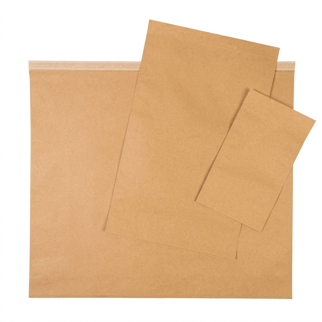 Paper Double Peel & Seal Paper Mailing Bag 240 x 360mm Gusset Size 80mm 80gsm 85mm Flap Brown 500 pe