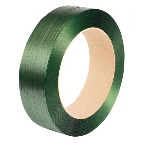 12.5mm x 2500m Green PET Strapping – 270kg Breaking Strain (0.6mm)