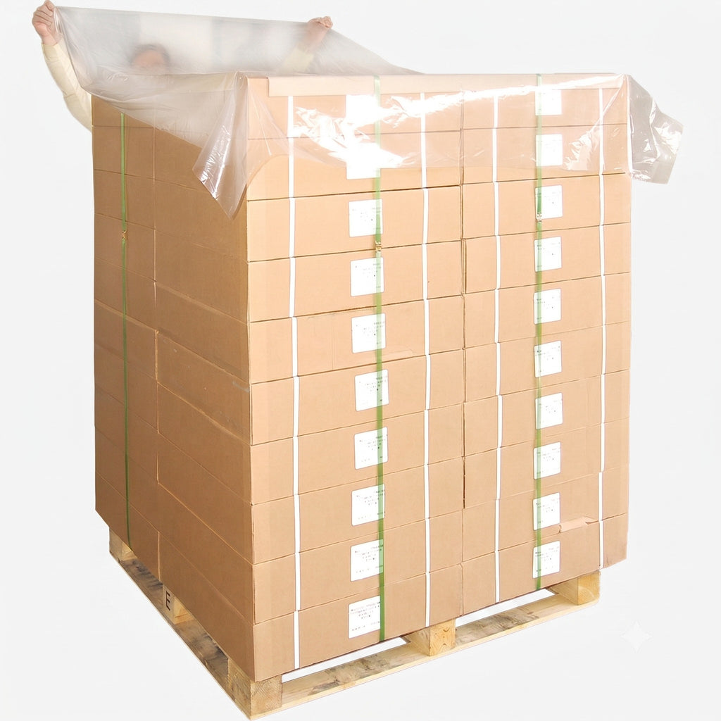 1800mm x 1800mm Clear Pallet Top Covers – 50mu LDPE – 150 Per Roll (PTSH-1)