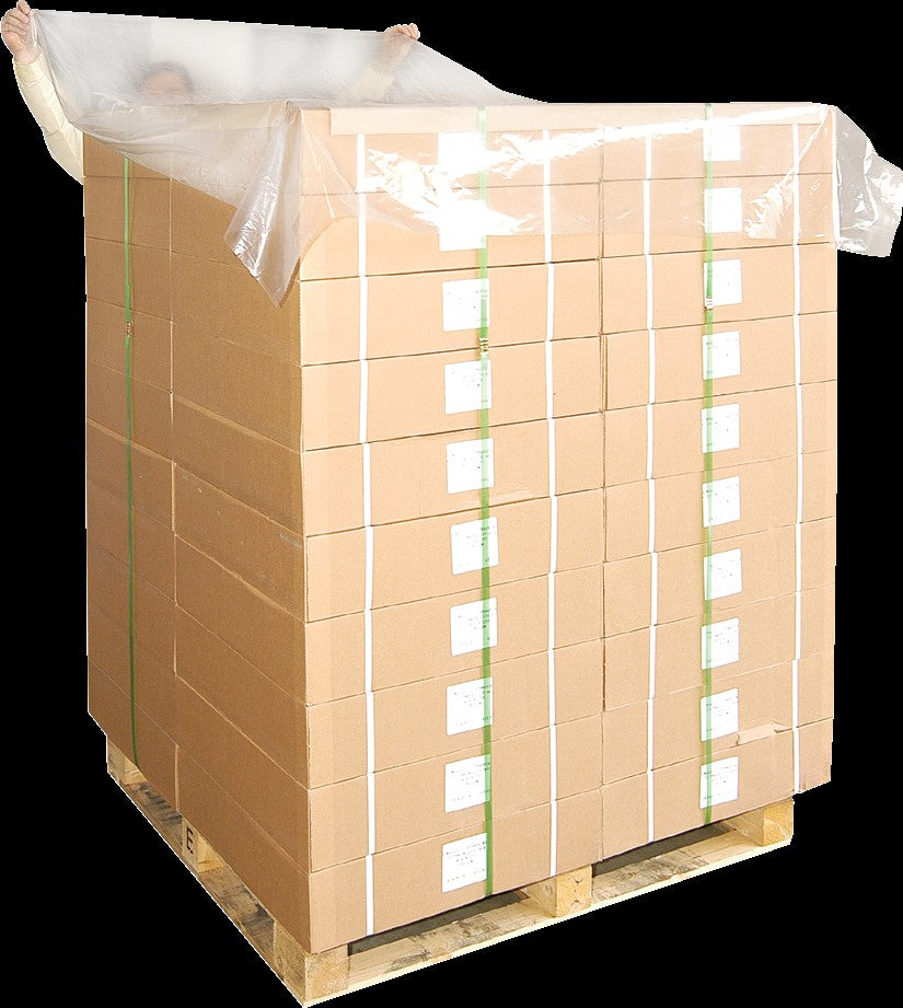 1800mm x 1800mm Clear Pallet Top Covers – 50mu LDPE – 150 Per Roll (PTSH-1)
