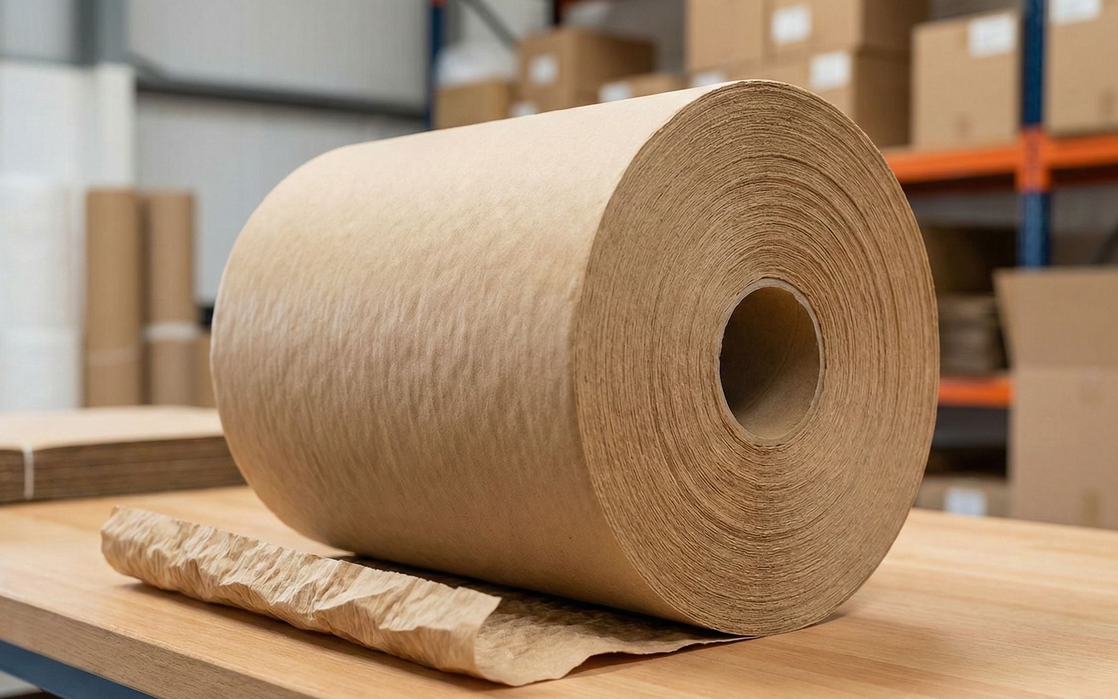 350mm x 450m Paper Void Fill Roll – 70gsm – Sustainable Brown Kraft