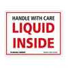 Parcel Labels 108 x 79mm (printed LIQUID INSIDE)
