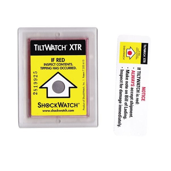 Yellow TiltWatch Monitors 74.27mm x 60.31mm x 5.29mm Activates at 80° 100 Monitors per Box