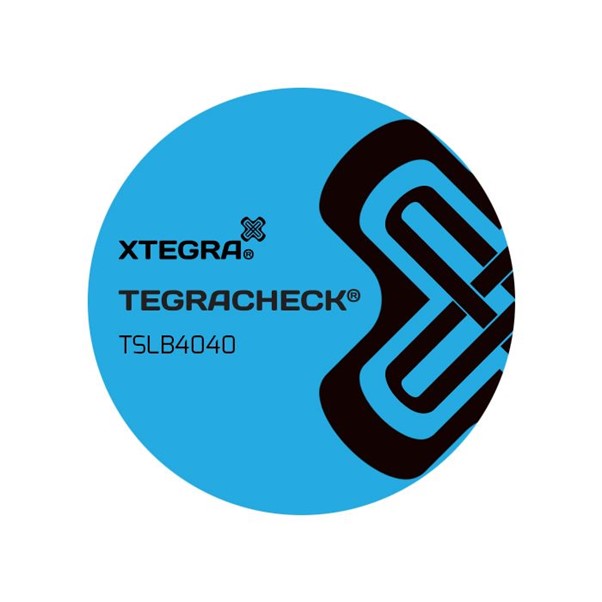 Tegracheck Security Labels non-transfer 40mm diameter blue