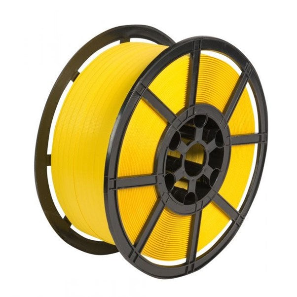 12mm x 1000m Yellow Polypropylene Hand Strap – 300kg Breaking Strain – TT55Y