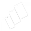 Plastic Round Cornered Tags 110 x 55mm 250mu white