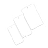 Plastic Round Cornered Tags 120 x 70mm 250mu white
