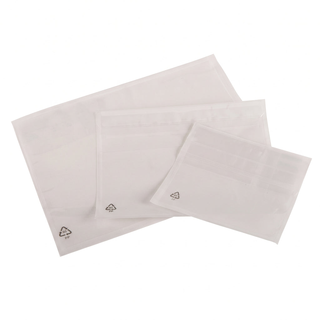 A5 Plain Self Adhesive Document Enclosed Wallets Pack of 1000 A5PPL