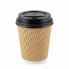 8oz Brown Rigged double wall coffee cup