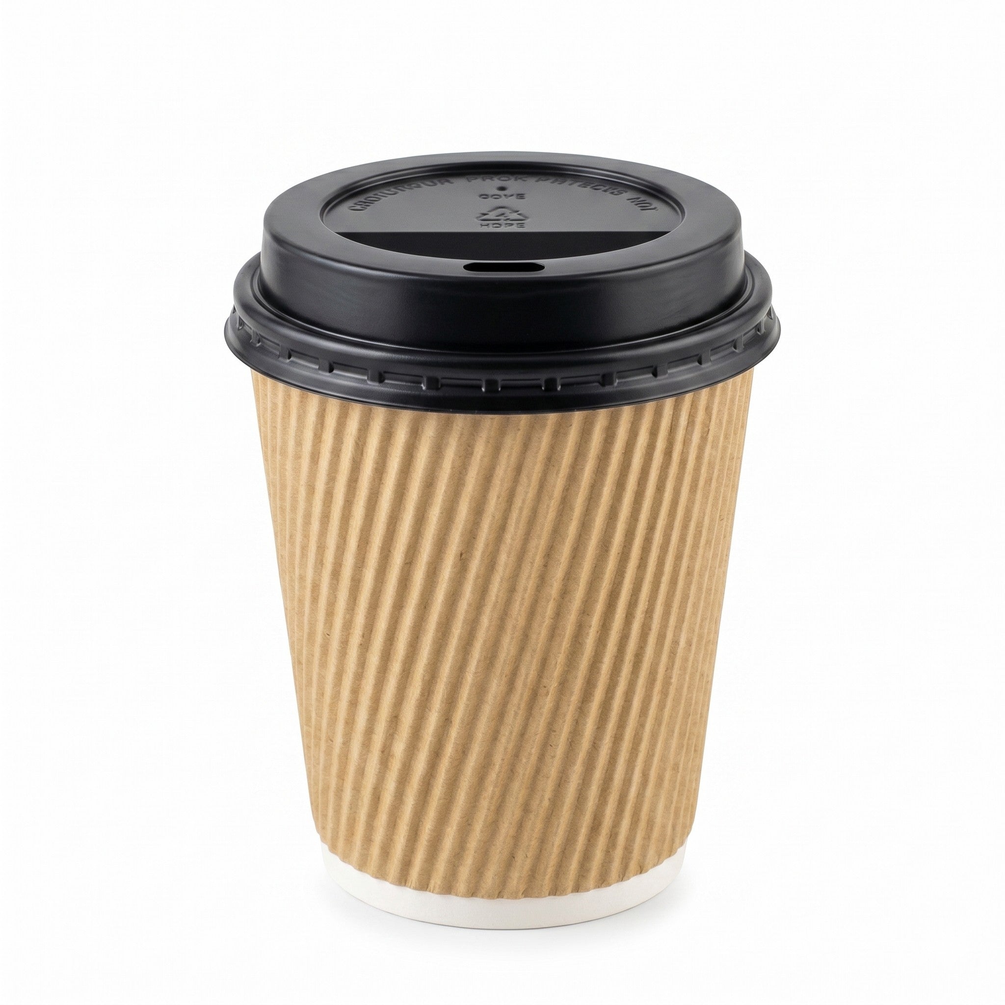 8oz Brown Rigged double wall coffee cup